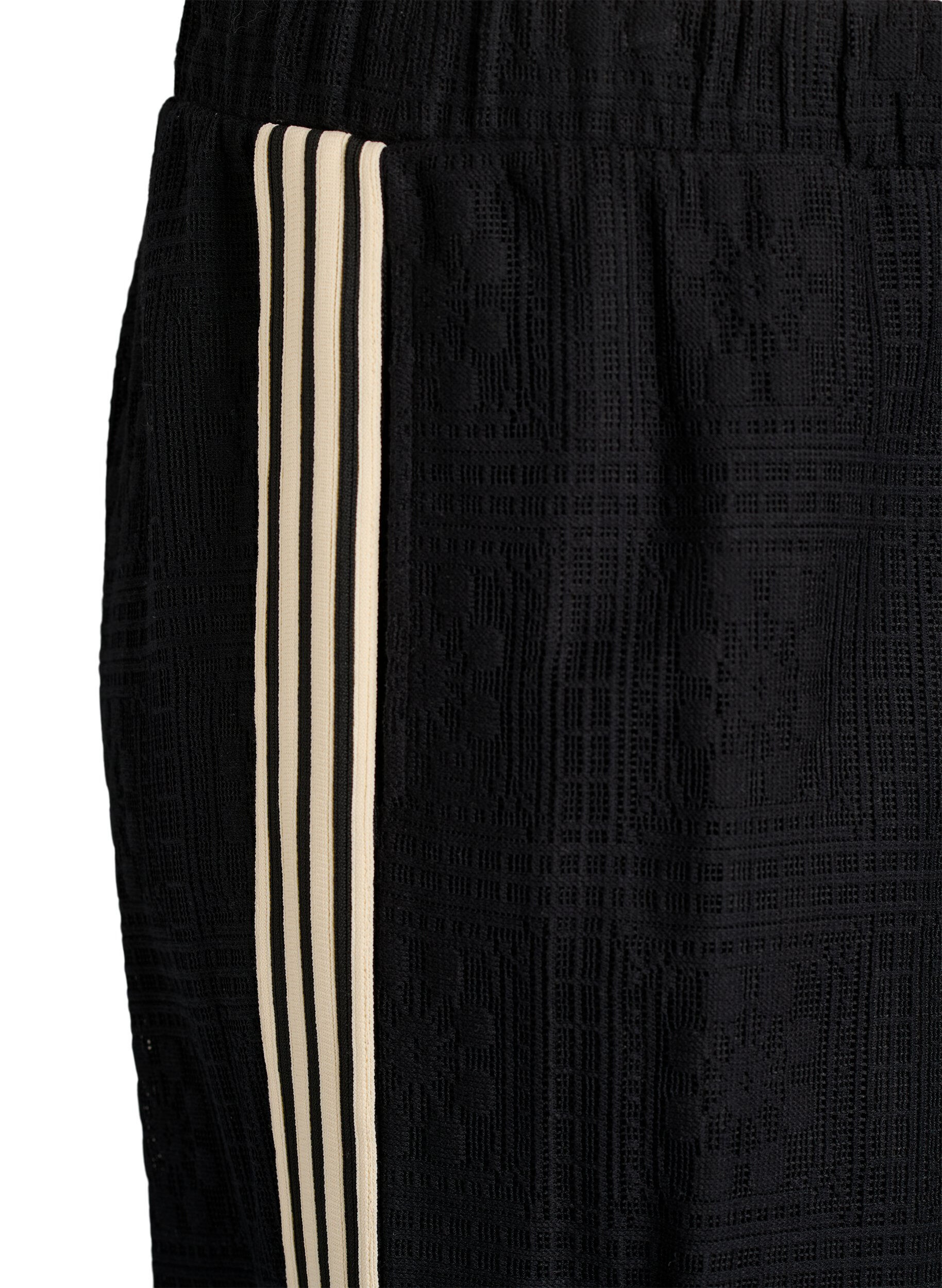Zizzi Weite Spitzenhose mit Kontraststreifen, Schwarz, Packshot image number 2