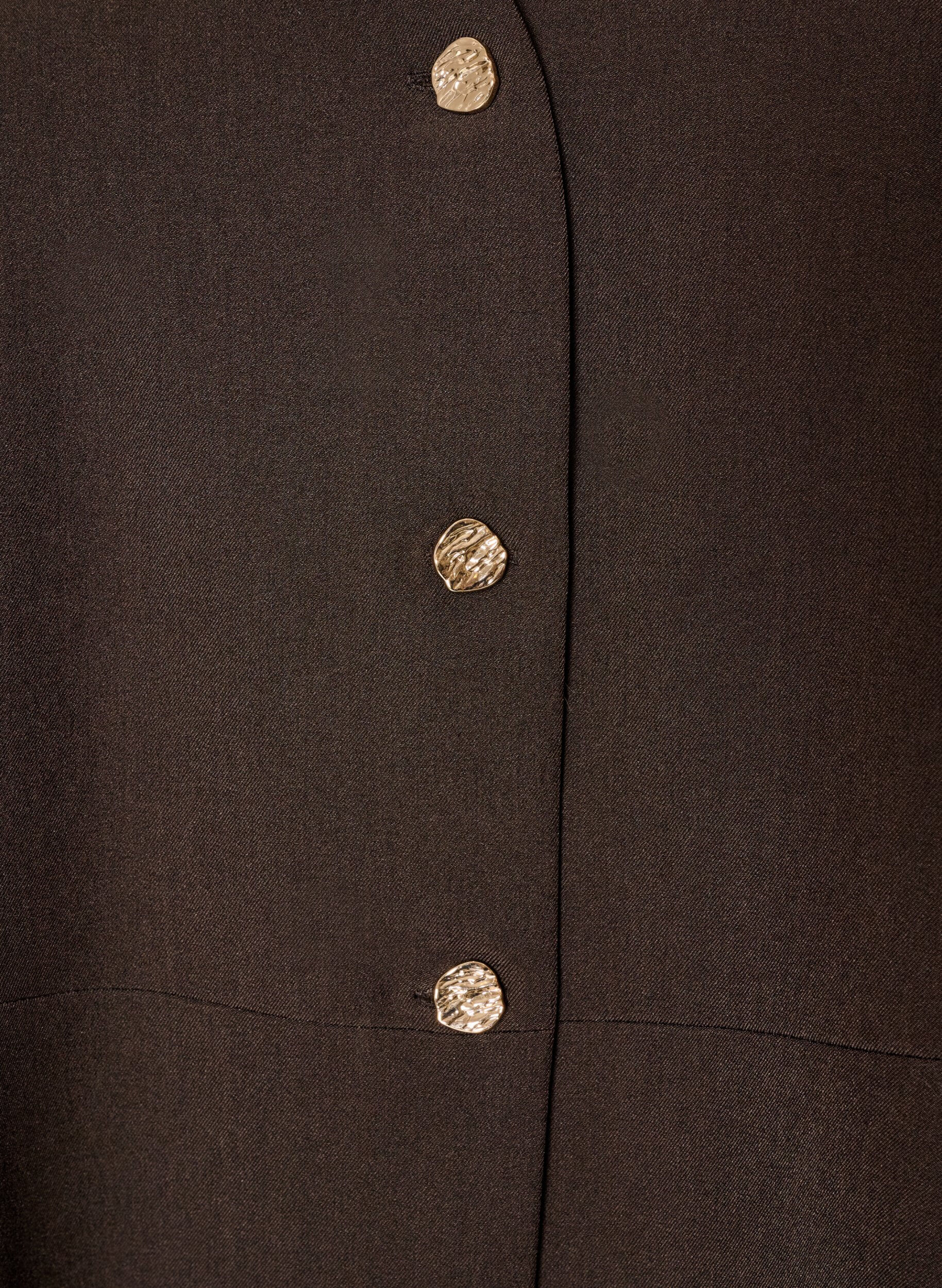 ZizziGilet &agrave; fines rayures avec basque, Marron, Packshot image number 2