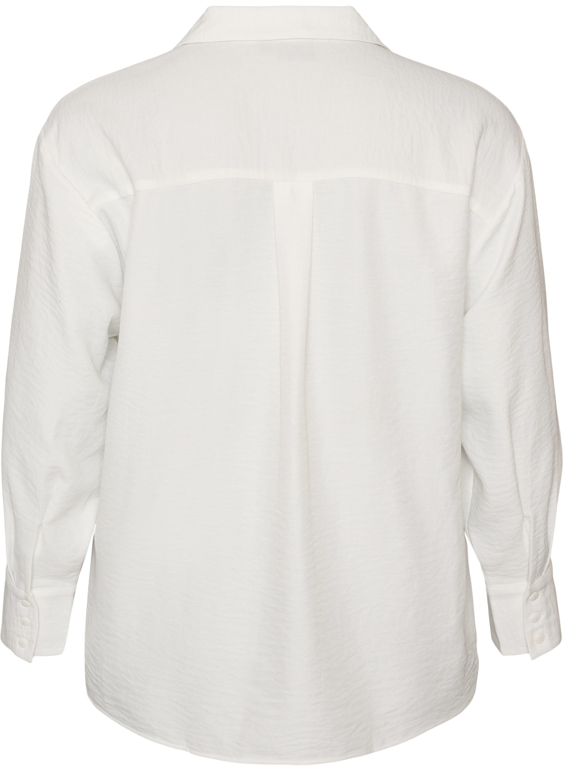 ZizziChemise ample avec col en V, Blanc, Packshot image number 1