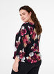  Viskosebluse mit Print und Kittel, Schwarz, Model image number 2