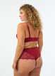Hoch taillierter Hipster-String mit Spitze, Rot, Model image number 1
