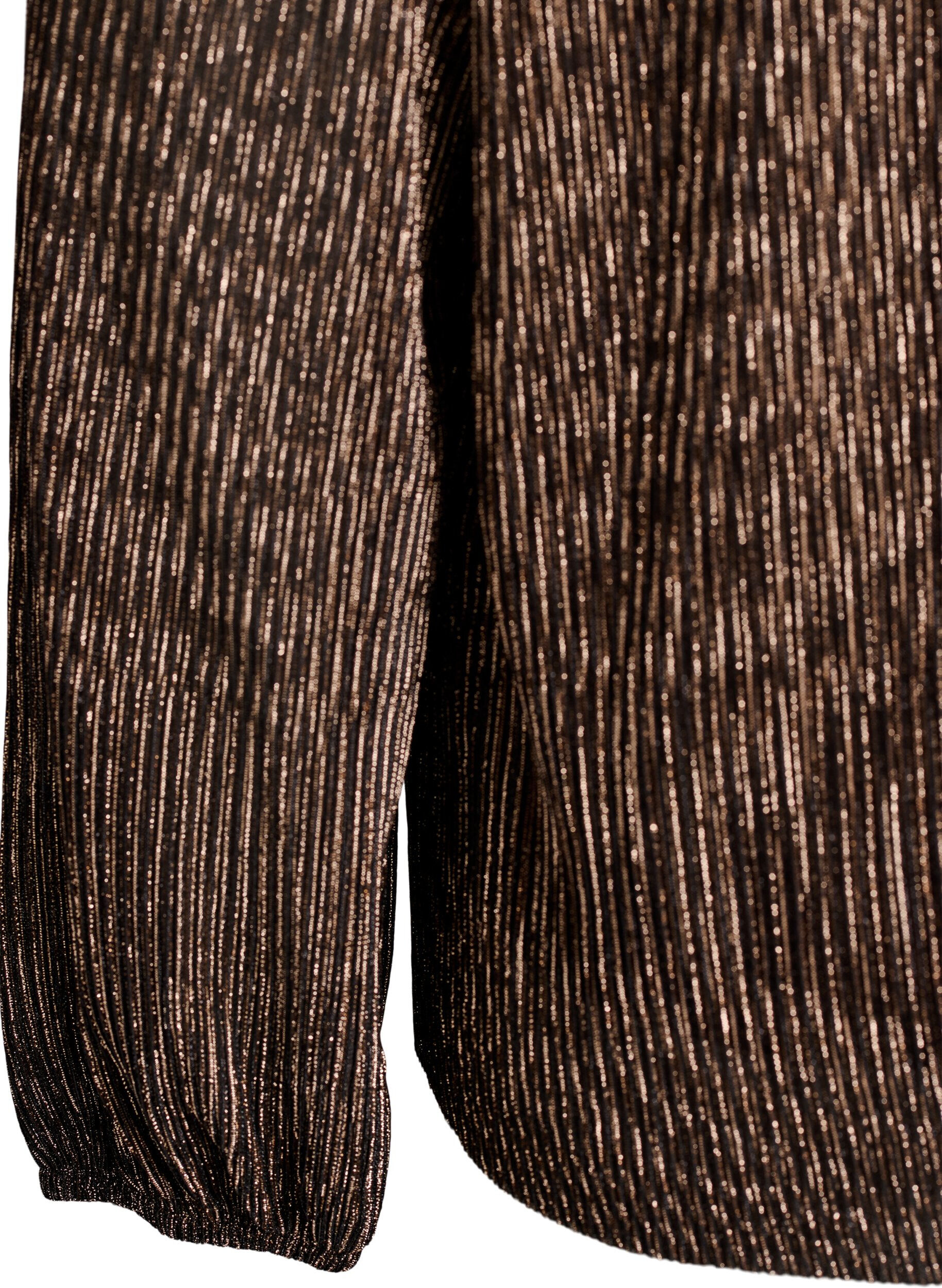 Zizzi Partybluse mit Glitzerstreifen und langen &Auml;rmeln, Schwarz, Packshot image number 3