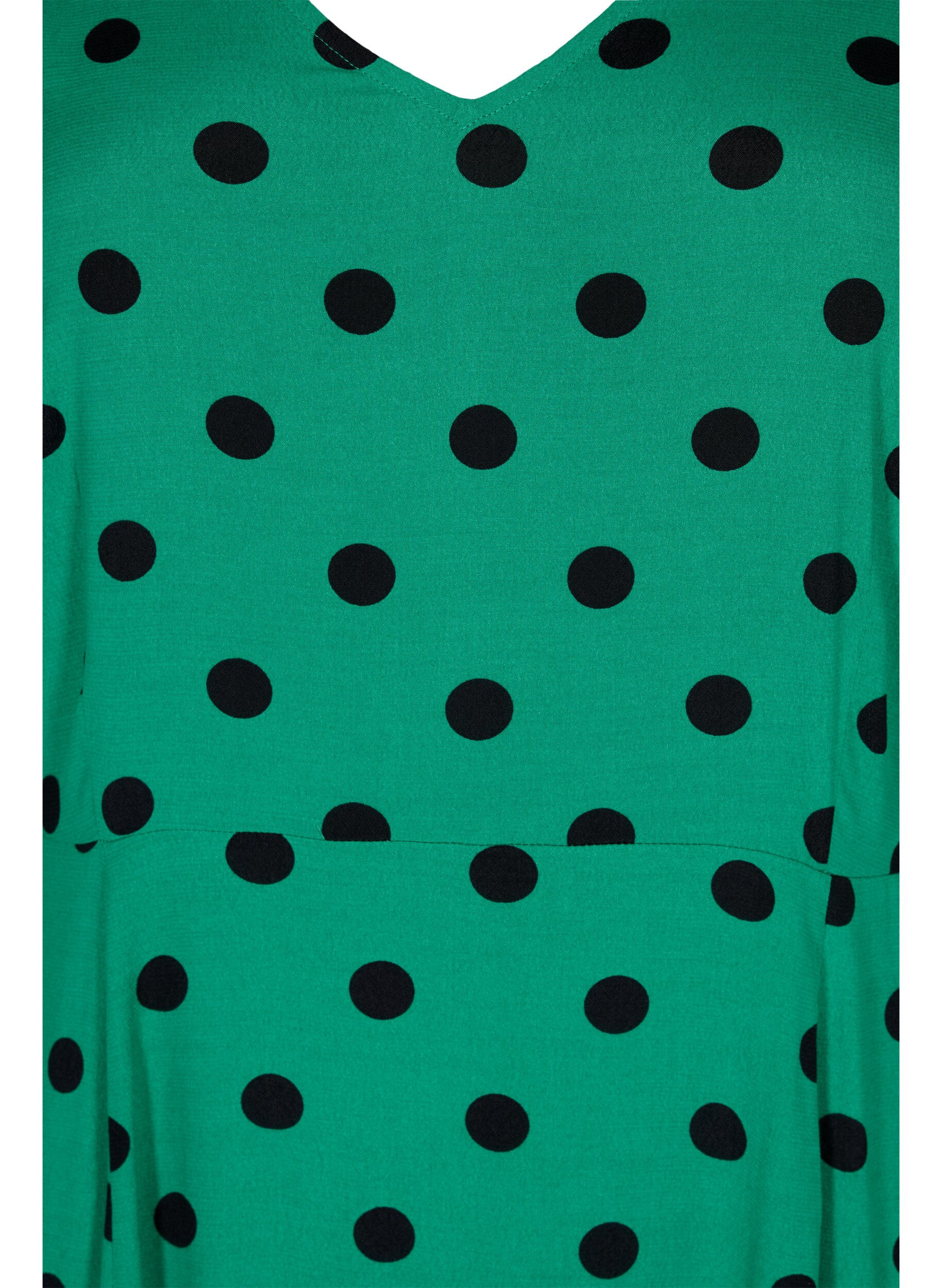 Zizzi Midikleid aus Viskose mit Punktmustern, Jolly Green Dot AOP, Packshot image number 2