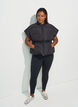 Doudoune sans manches avec taille ajustable, Noir, Model image number 1