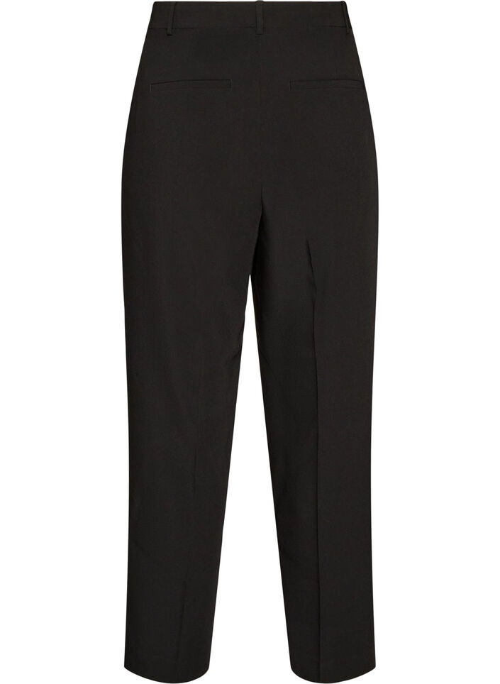Weite Anzughose mit hoher Taille, Schwarz, Packshot image number 1