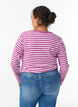 Gestreifte Bluse mit langen &Auml;rmeln, Lila, Model image number 2