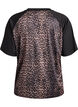T-shirt de sport &agrave; imprim&eacute; l&eacute;opard et manches raglan, Camel, Packshot image number 1