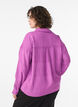 Chemise ample avec texture et col en V, Violet, Model image number 2