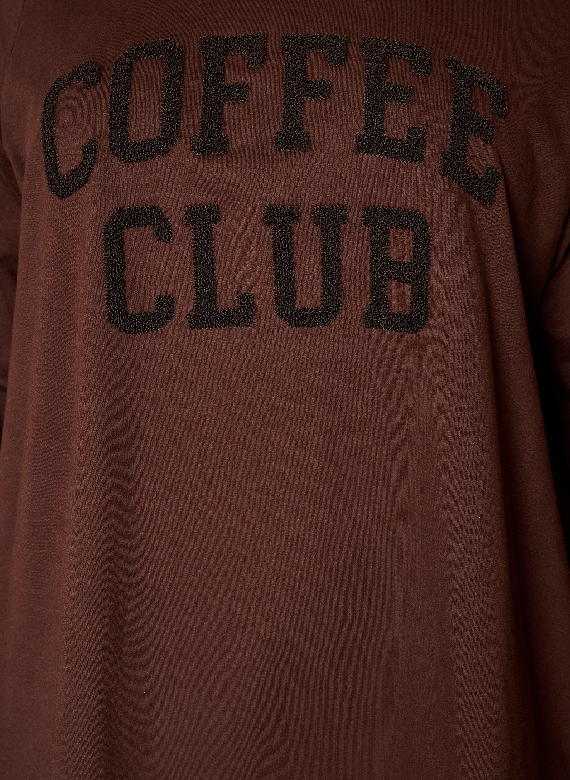 ZizziSweat &agrave; capuche avec une inscription en bouclette, Marron, Packshot image number 2