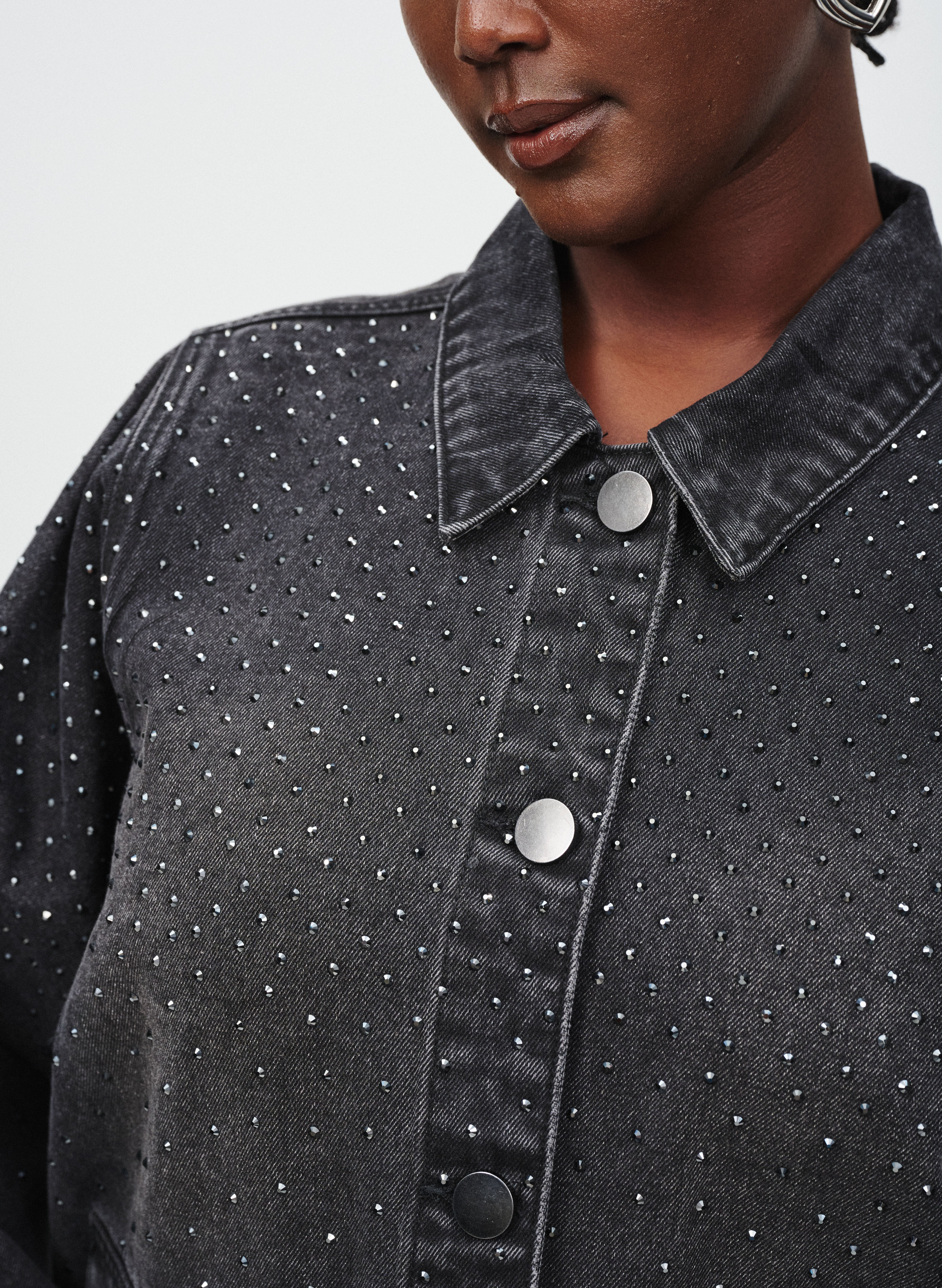 Zizzi Denim avec d&eacute;tails en pierre, , Model