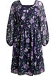 Partykleid aus Chiffon mit langen &Auml;rmeln, Blau, Packshot image number 0