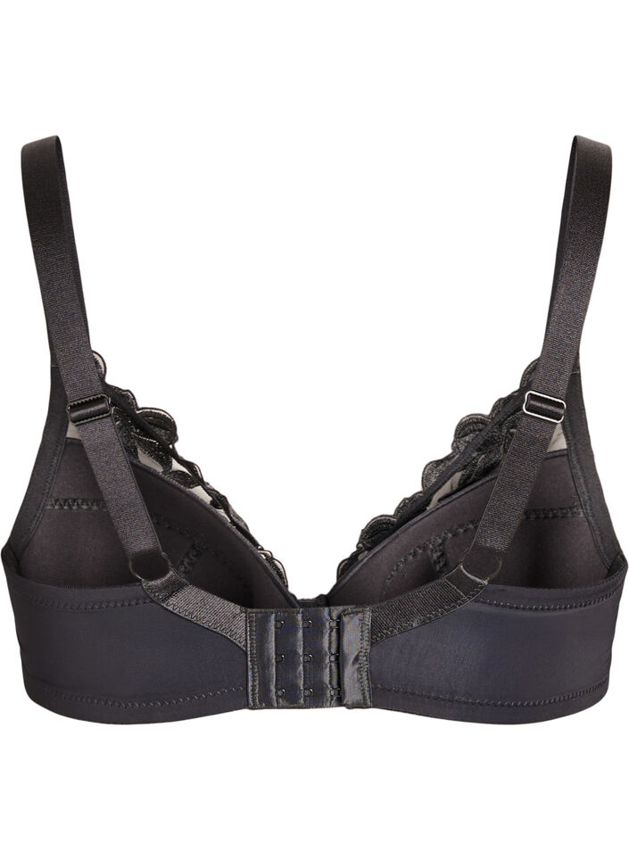 Soutien-gorge rembourr&eacute; &agrave; armatures avec broderie, Noir, Packshot image number 1
