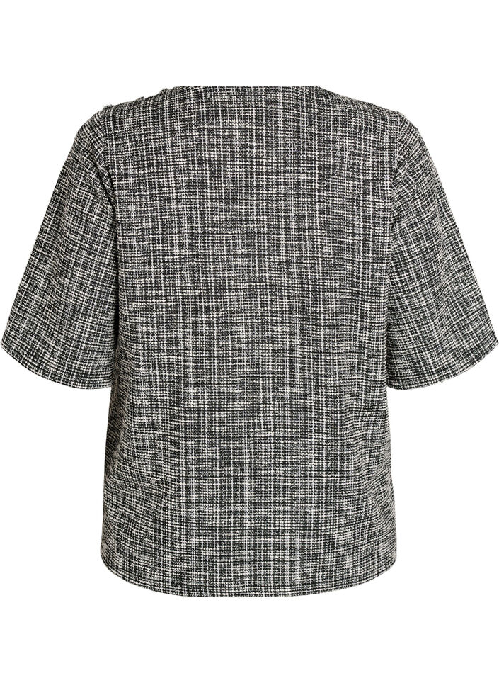 Blouse avec d&eacute;tail boutonn&eacute;, Vanille, Packshot image number 1