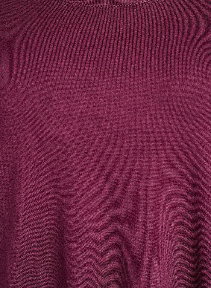 Blouse en maille avec boutons sur le c&ocirc;t&eacute;, Bordeaux, Packshot image number 2