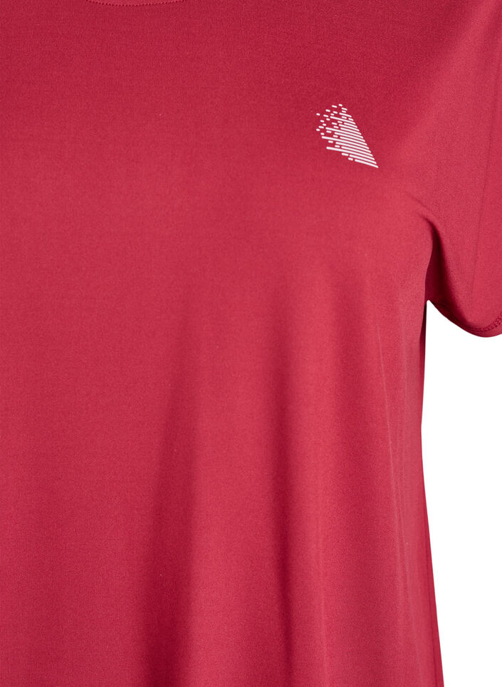 Einfarbiges Trainings-T-Shirt, Rot, Packshot