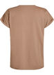 T-shirt &agrave; manches courtes en coton m&eacute;lang&eacute;, Marron, Packshot image number 1