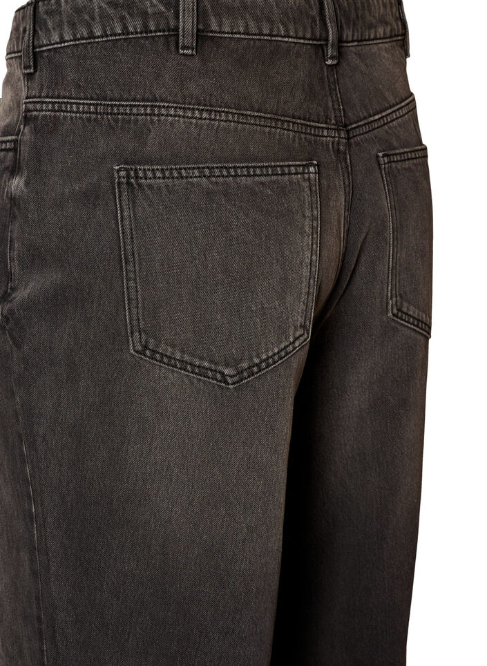 Kiana Straight-Fit-Jeans mit hoher Taille, Schwarz, Packshot image number 3
