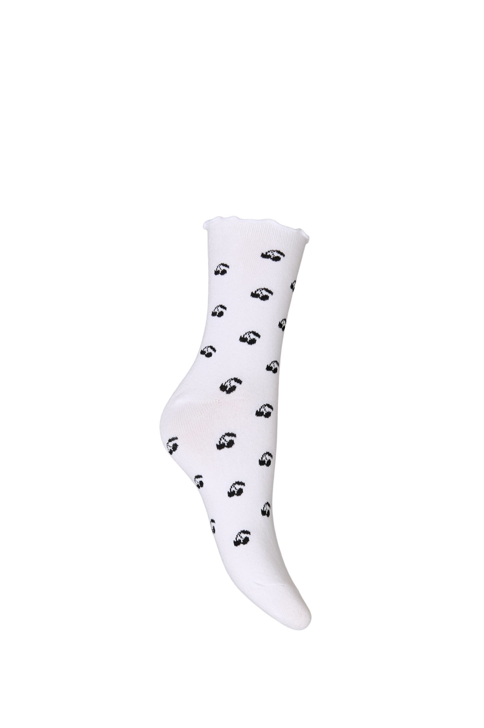 Zizzi Socken aus Baumwolle mit Mustern, Wei&szlig;, Packshot image number 1