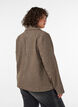Manteau court &agrave; carreaux &agrave; double boutonnage, Marron, Model image number 2
