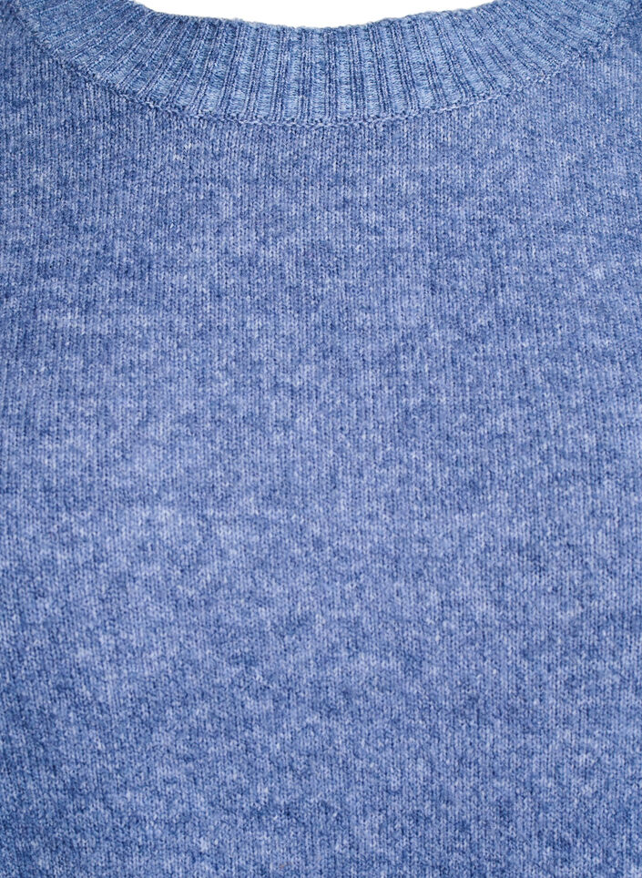Chemisier en maille avec boutons d&eacute;coratifs, Bleu, Packshot image number 2