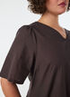 Robe courte &agrave; carreaux avec ourlet &agrave; volants, Marron, Model image number 3