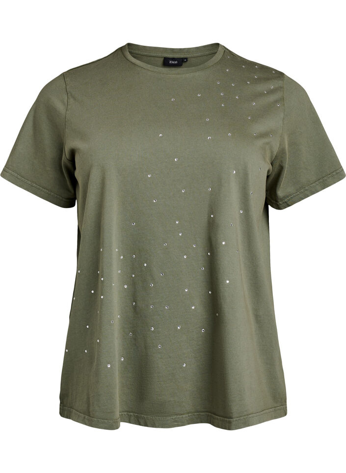 T-shirt en coton biologique avec une impression cool, Vert, Packshot image number 0