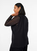 Gilet en maille sans manches avec boutons d&eacute;coratifs, Noir, Model image number 2
