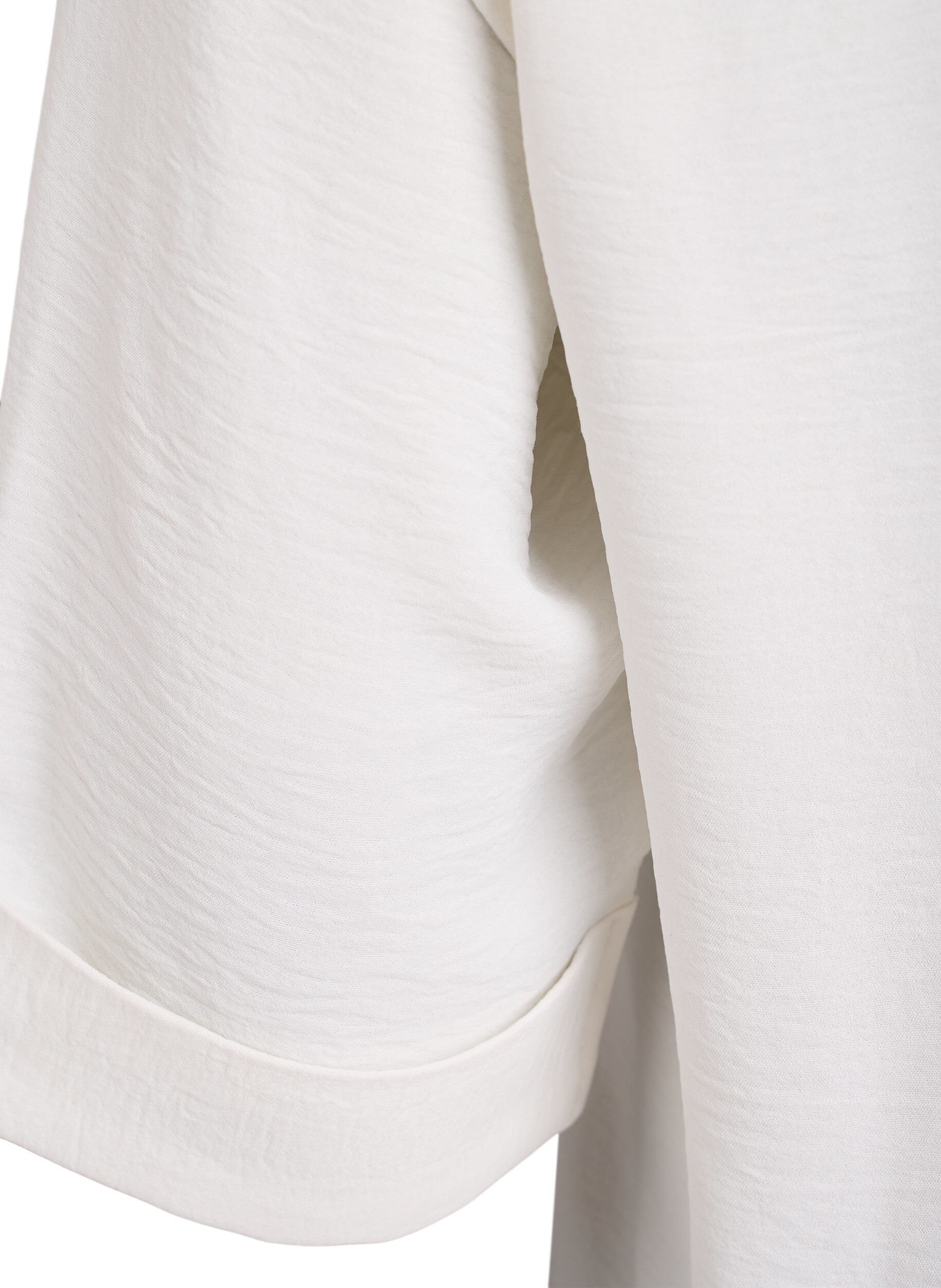 Zizzi FLASH - Hemdbluse mit Brusttaschen und 3/4-&Auml;rmeln, Vanille, Packshot image number 3