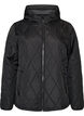 Veste l&eacute;g&egrave;rement matelass&eacute;e en losange, Noir, Packshot image number 0