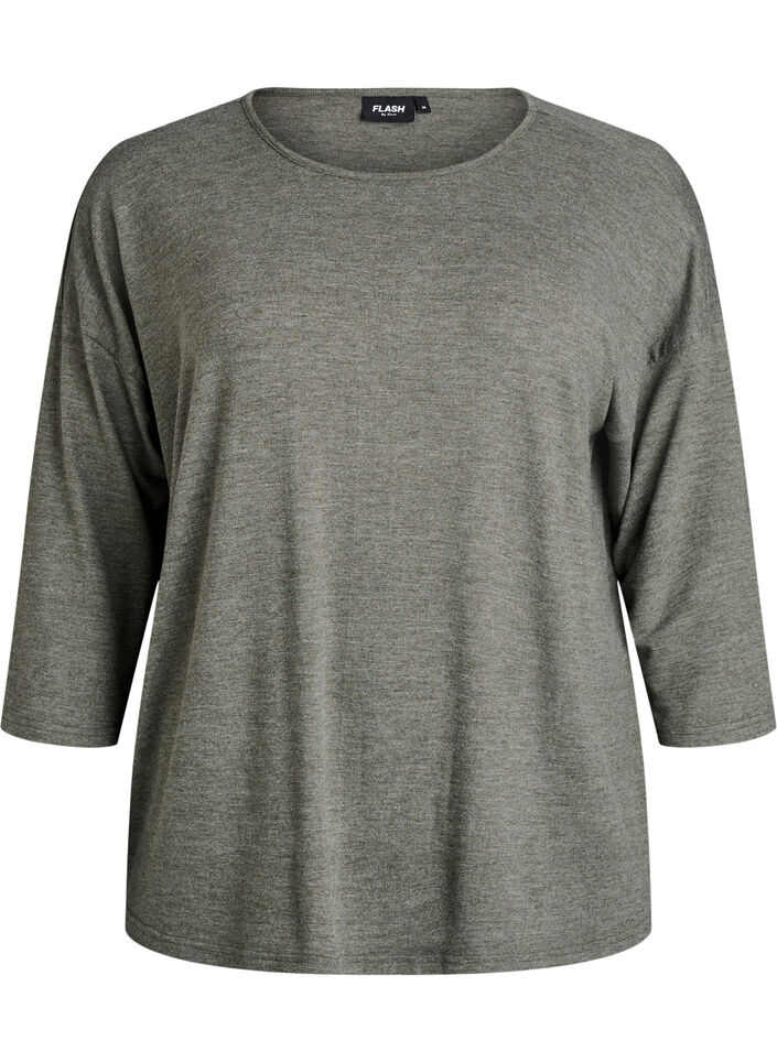 FLASH – Blouse en jersey avec manches 3/4, Vert, Packshot image number 0