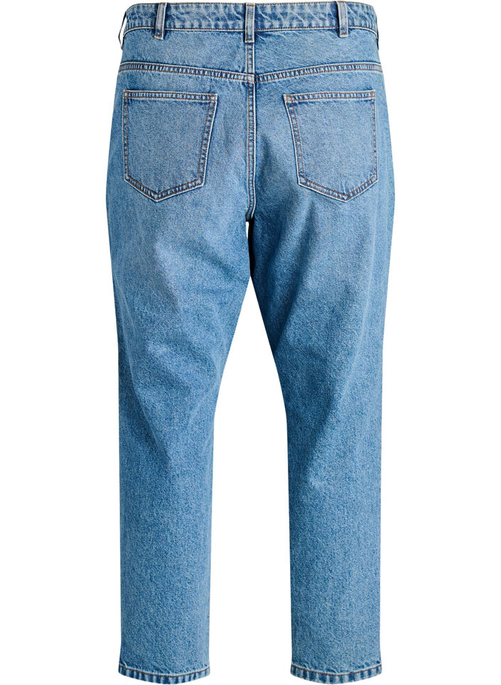 Jean Mille coupe Mom taille haute, Bleu, Packshot image number 1
