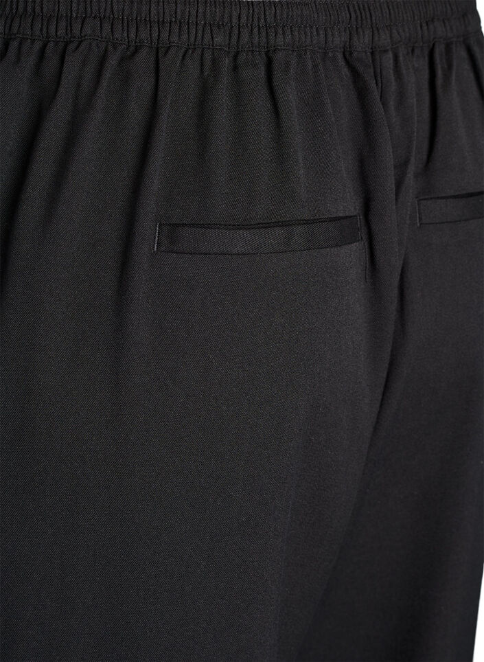 Weite Hose mit hoher Taille, Schwarz, Packshot image number 3