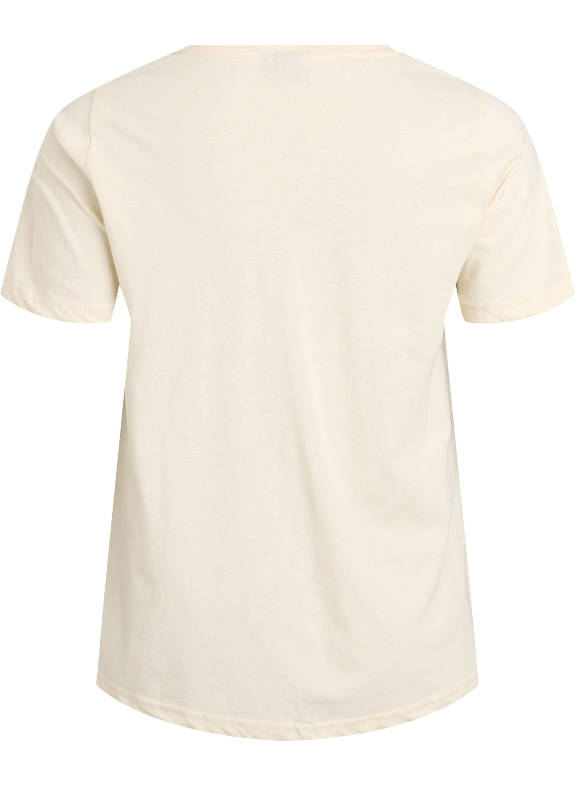 ZizziT-Shirt mit Print, Vanille, Packshot image number 1