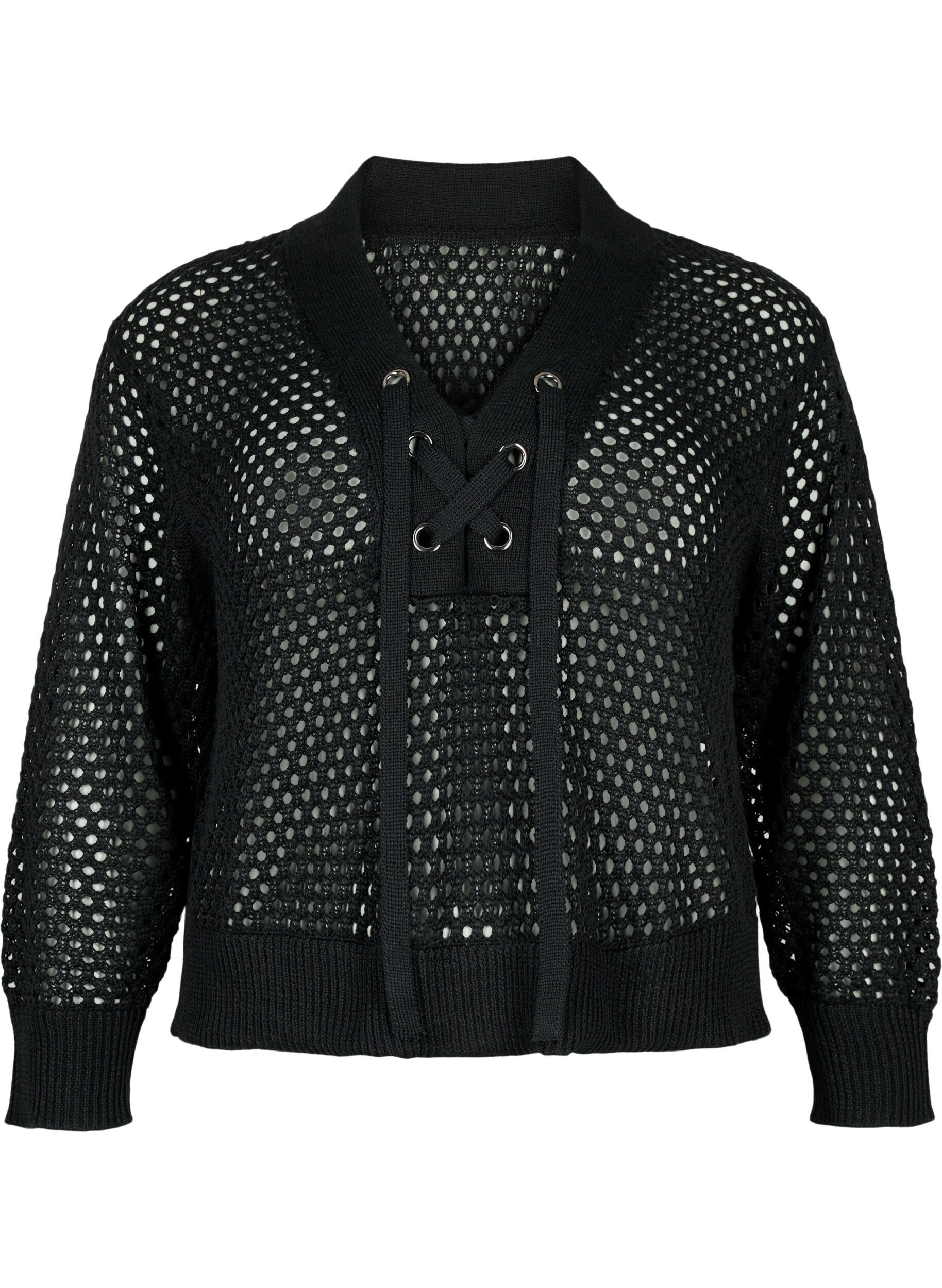 Zizzi Pull avec motif, Black, Packshot image number 0