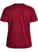 T-shirt basique en coton &agrave; col rond, Bordeaux fonc&eacute;, Packshot image number 1