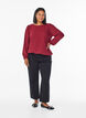 Blouse avec des paillettes, Bordeaux fonc&eacute;, Model image number 1