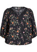 Bluse aus Spitze mit 3/4-&Auml;rmeln, Schwarz, Packshot image number 0
