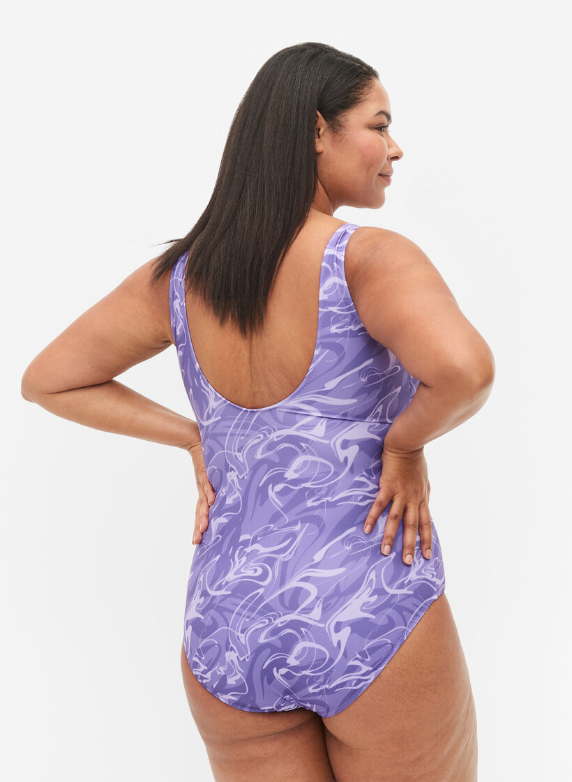 Maillot de bain avec imprimé, Swirl Print, Model image number 1