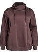 Sweatshirt mit Stehkragen und Taschen, Braun, Packshot image number 0