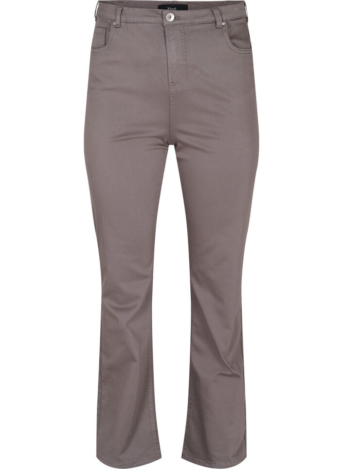 Flared Jeans mit extra hoher Taille, Grau, Packshot image number 0