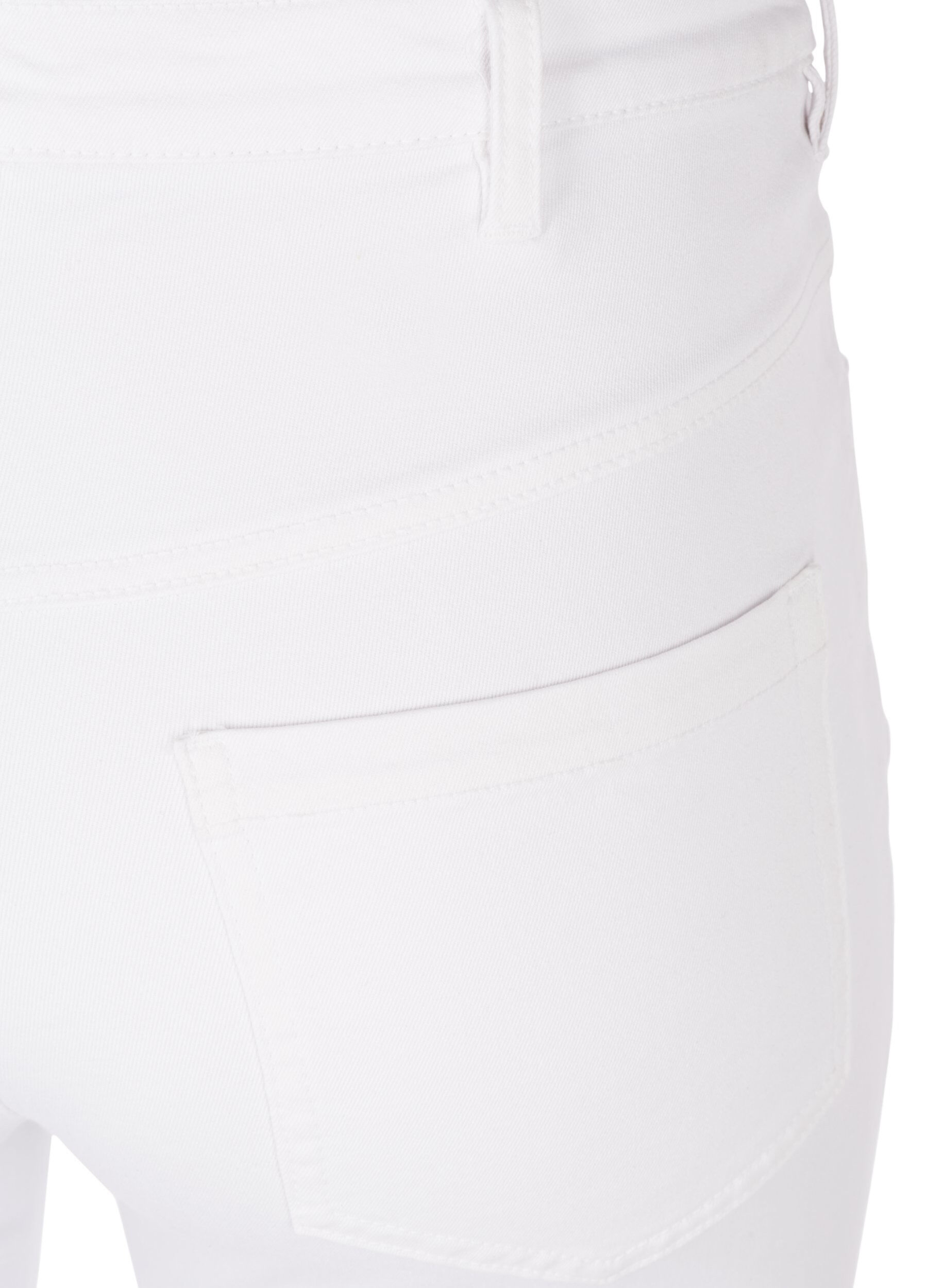 Zizzi Jean Amy super slim &agrave; taille haute, White, Packshot image number 3