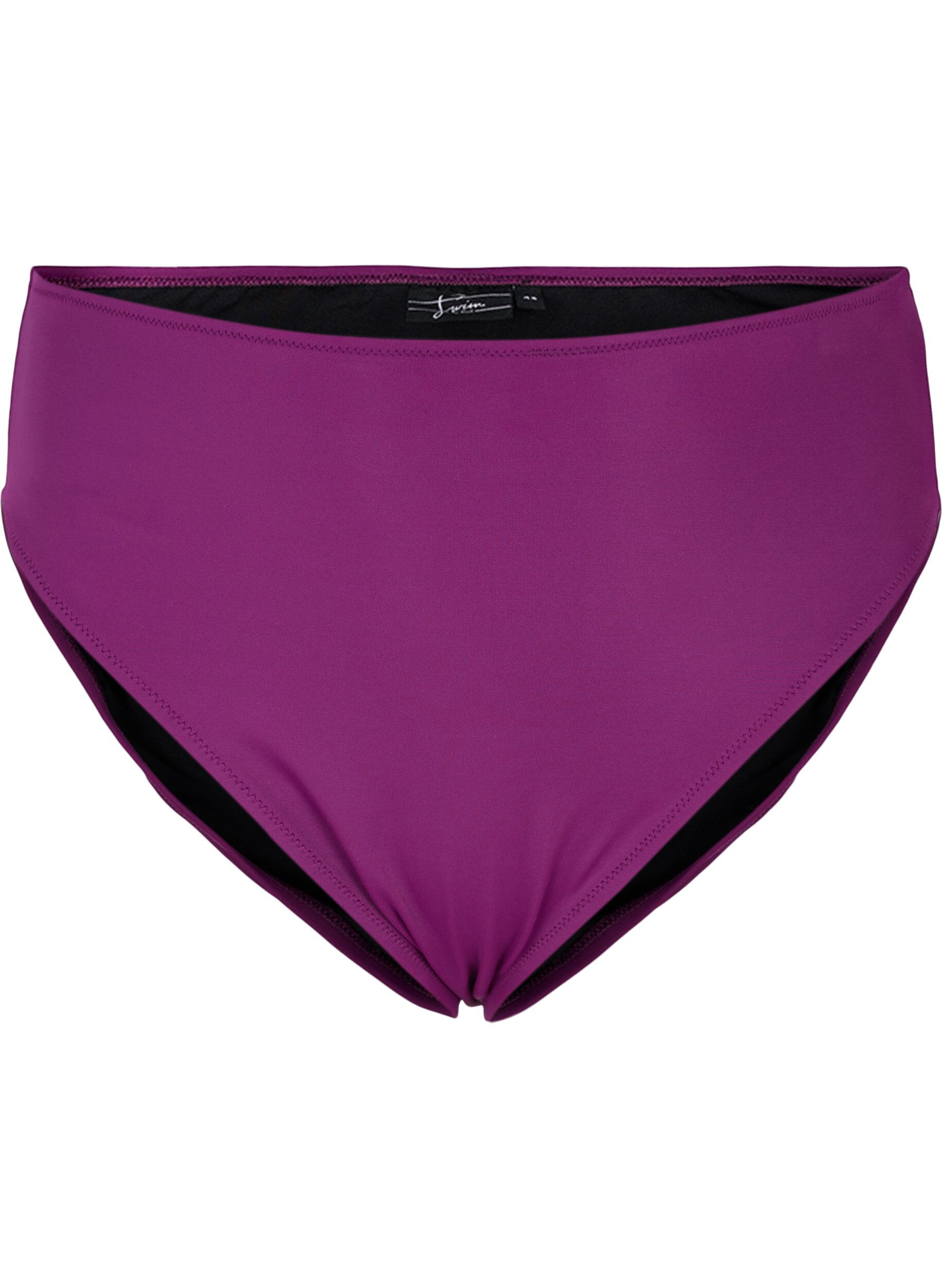 Zizzi Culotte de bikini ta&iuml; taille haute, Violet, Packshot image number 0