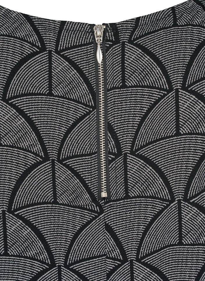 Chemisier à manches courtes imprimé, Black Grey Graphic , Packshot image number 5