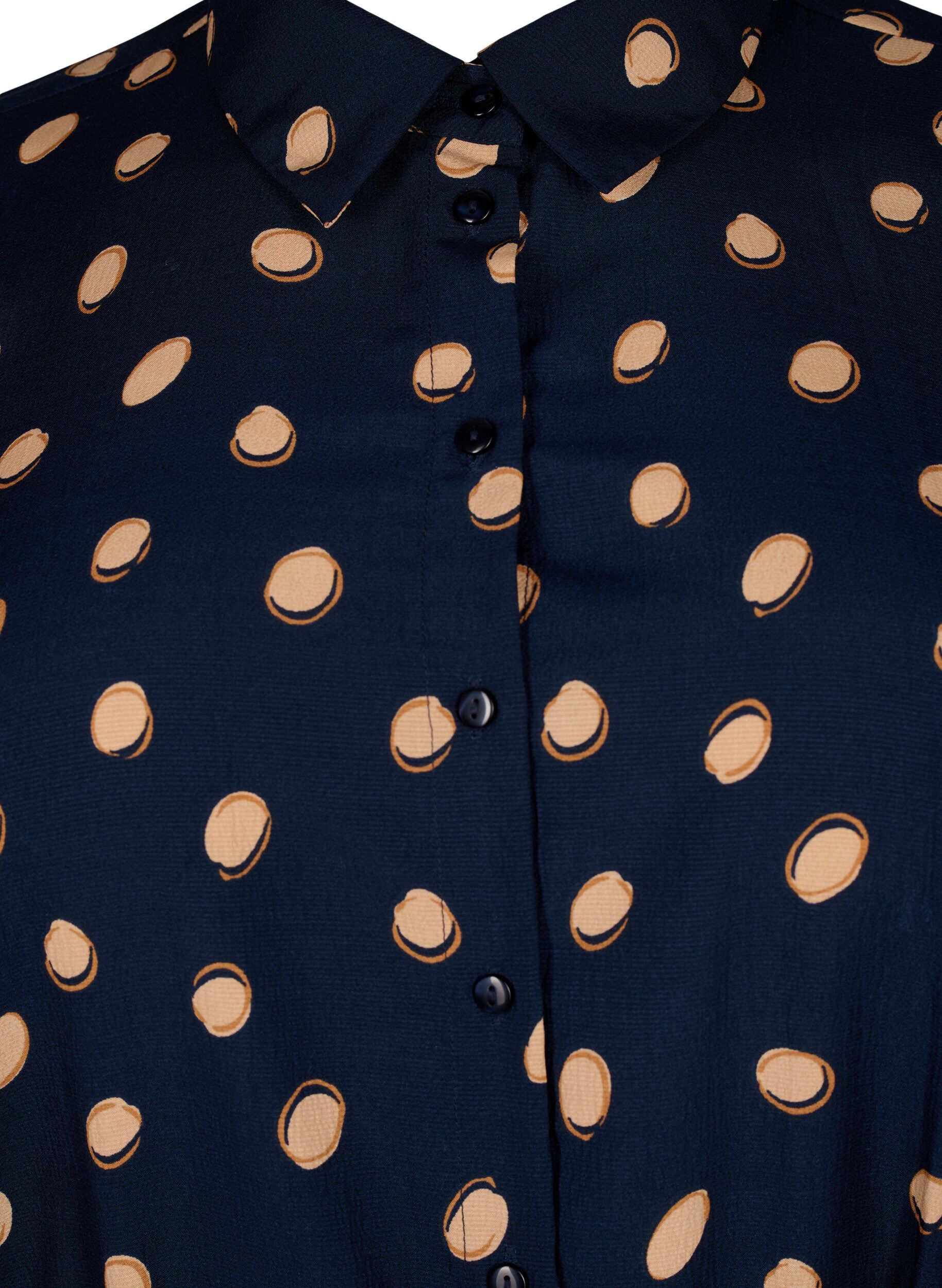 Zizzi FLASH &ndash; Hemdkleid mit Punkten, Blue Double Dot, Packshot image number 2