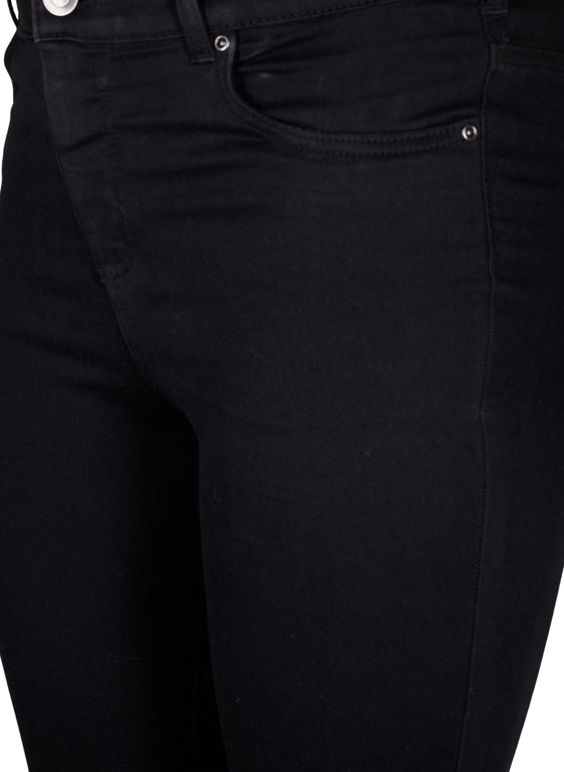 Zizzi Super Slim-Fit-Jeans mit hoher Taille, Black, Packshot image number 2