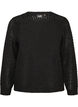 Blouse en maille avec motif ajour&eacute; textur&eacute;, Noir, Packshot image number 0