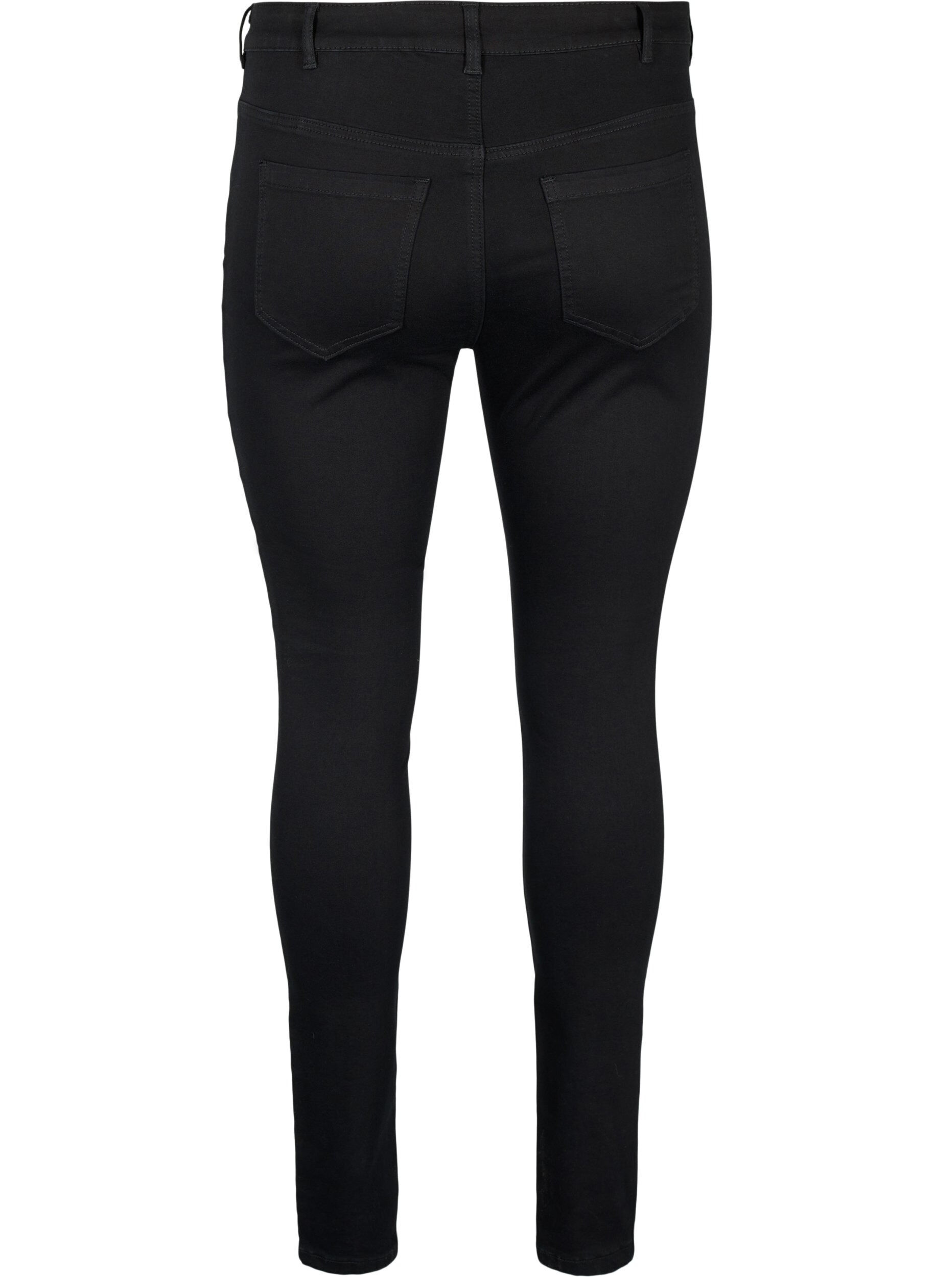 Zizzi Jean Amy taille haute avec des strass, Black, Packshot image number 1