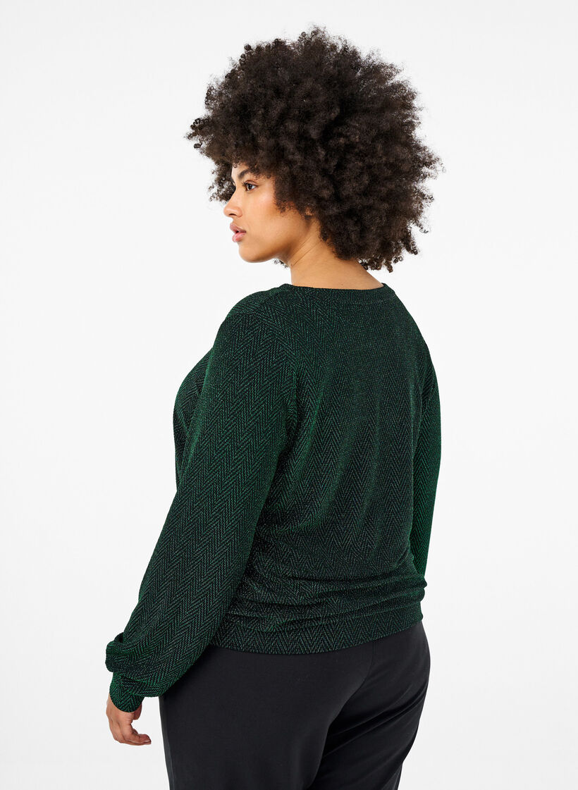 Chemisier avec motif scintillant, Scarab ZigZagShimmer, Model image number 1