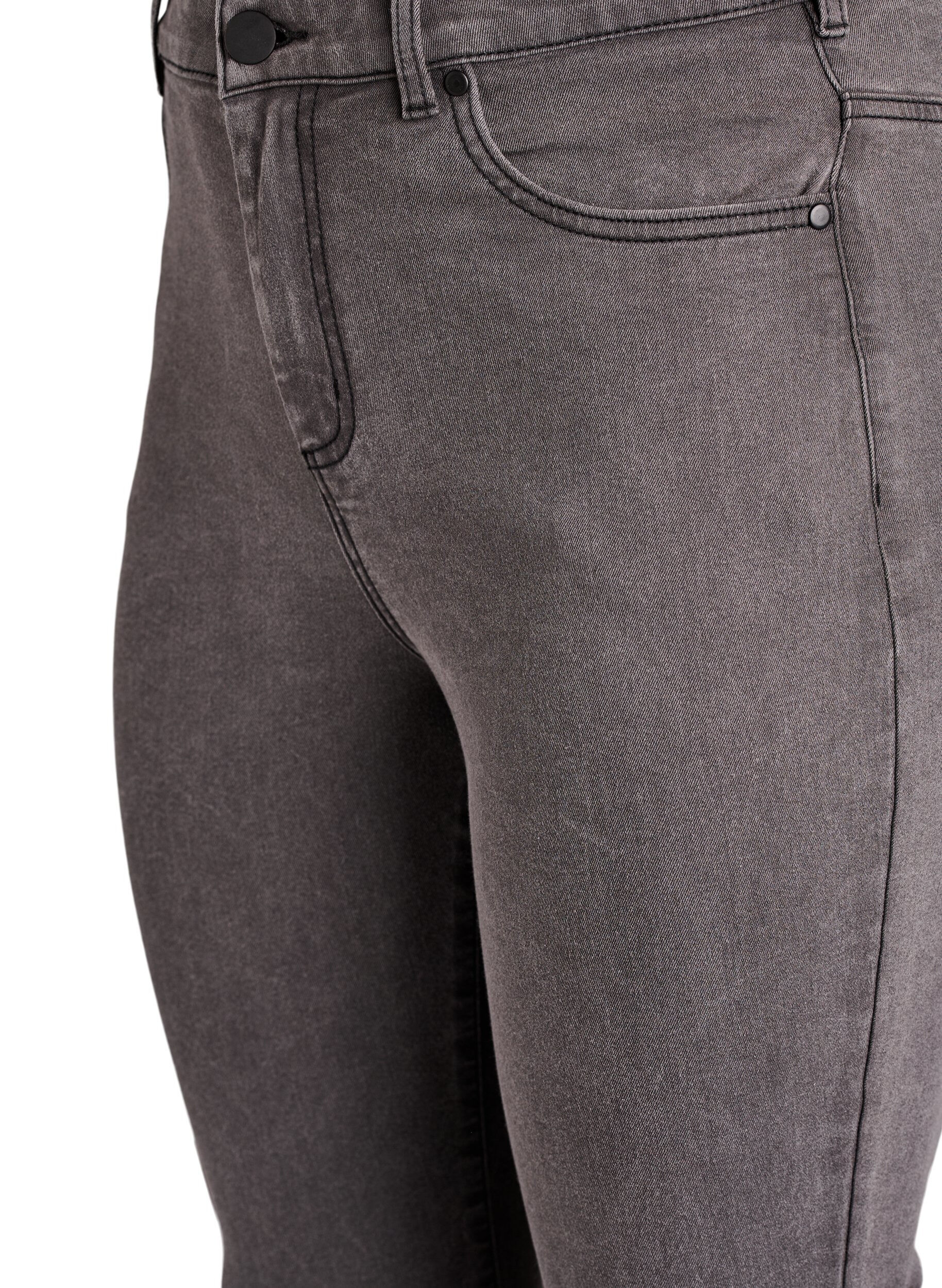ZizziJean Amy taille haute coupe super slim, Gris, Packshot image number 2