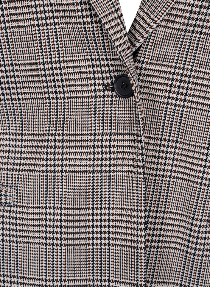 Blazer à carreaux avec fermeture à boutons, Beige Brown Check, Packshot image number 2